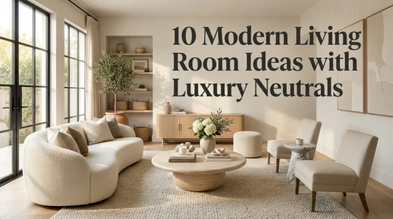 10 Modern Living Room Ideas with Luxury Neutrals