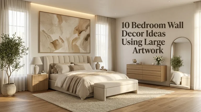 10 Bedroom Wall Decor Ideas Using Large Artwork