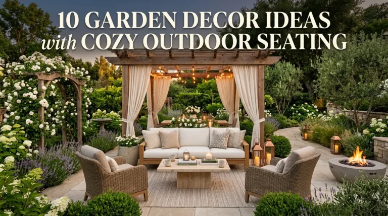 10 Garden Decor Ideas with Cozy Outdoor Seating