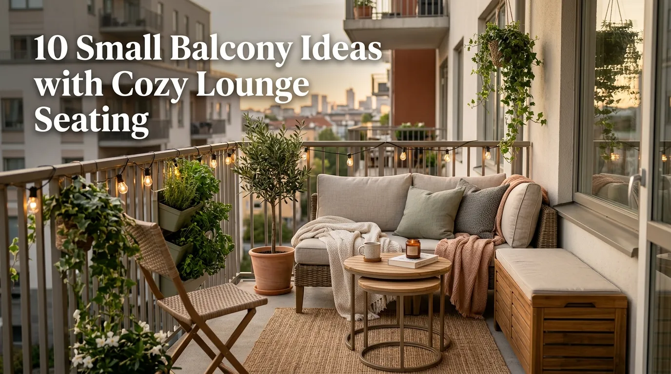 10 Small Balcony Ideas with Cozy Lounge Seating