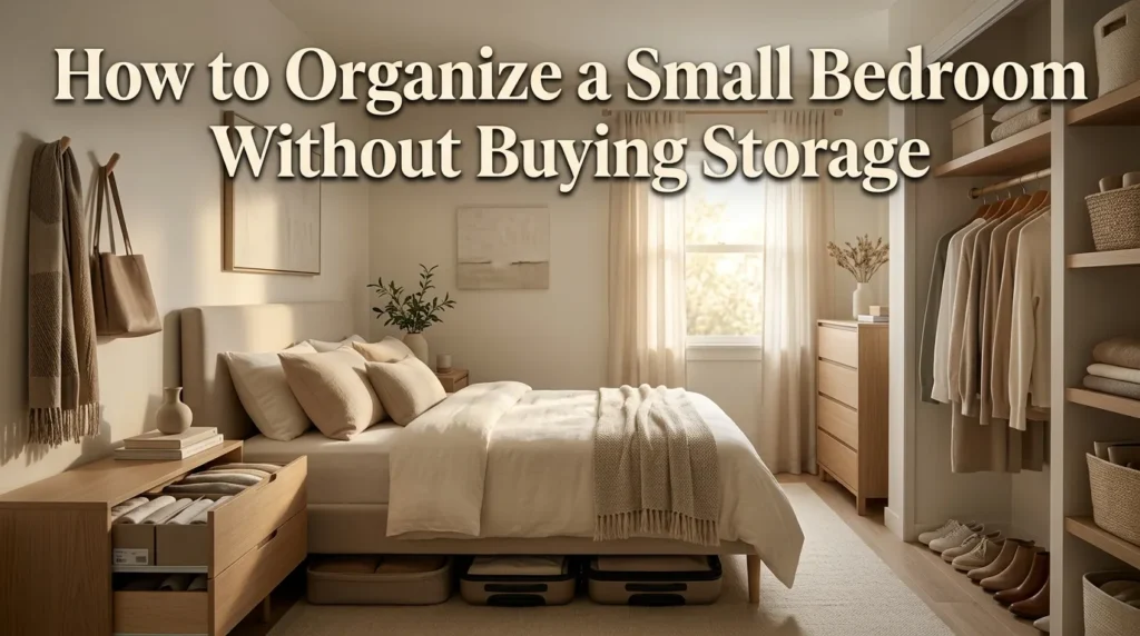 How to Organize a Small Bedroom Without Buying Storage
