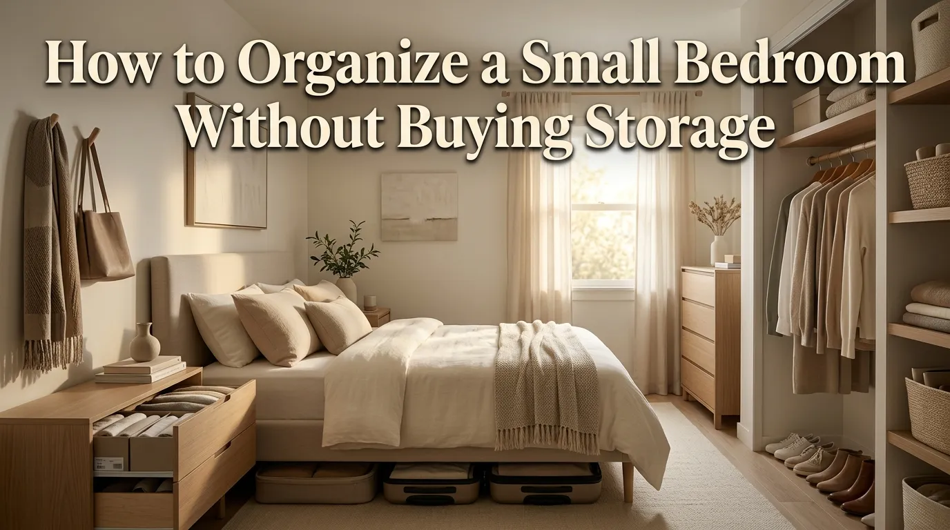 How to Organize a Small Bedroom Without Buying Storage