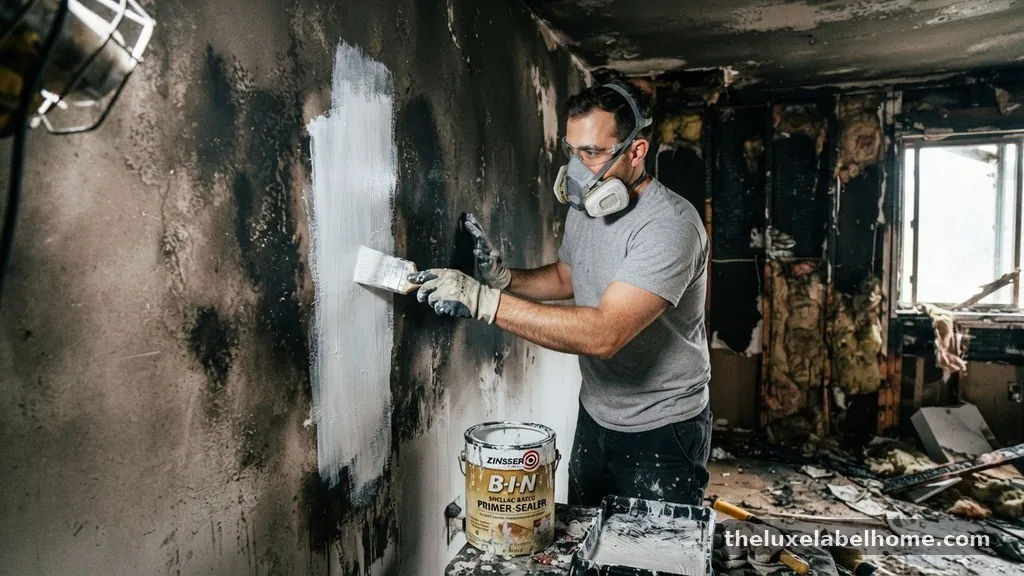 Managing Fire Damage and Soot Stains - Shellac-Based Primer for Sealing Pet Smells, Smoke, and Fire Damage