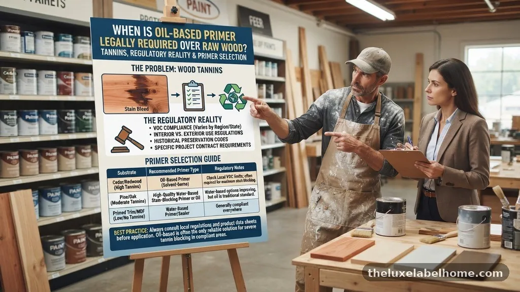 The Regulatory Reality of Primer Selection - When Is Oil-Based Primer Legally Required Over Raw Wood and Tannins?