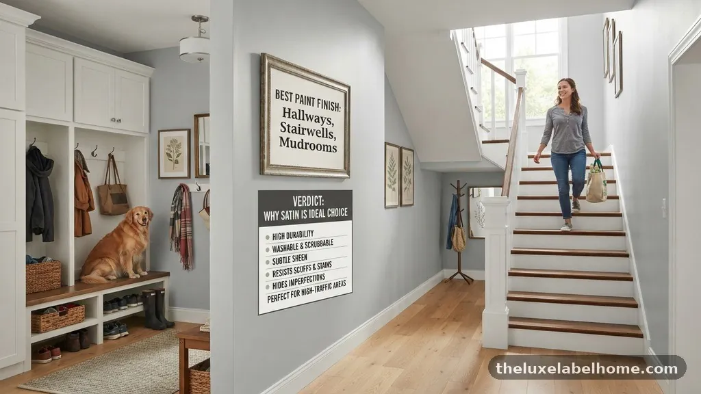 The Verdict: Why Satin is the Ideal Choice - The Best Paint Finish for Hallways, Stairwells, and Mudrooms