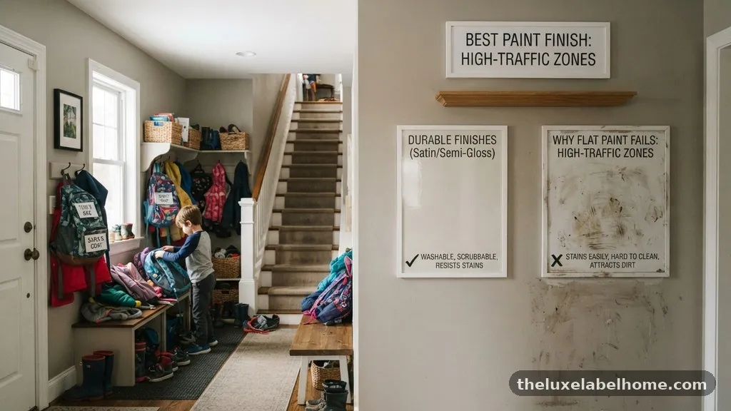 Why Flat Paint Fails in High-Traffic Zones - The Best Paint Finish for Hallways, Stairwells, and Mudrooms